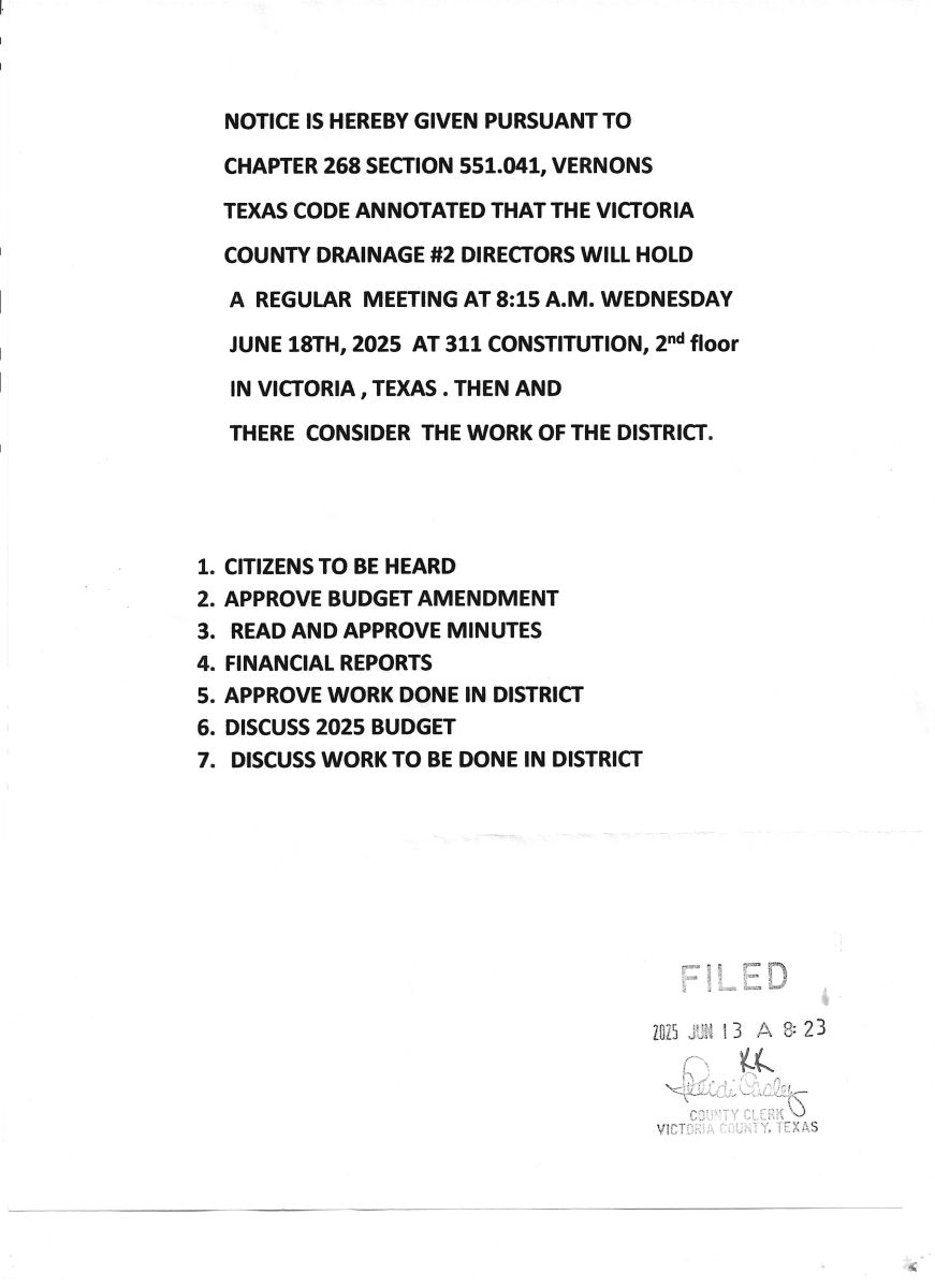 MEETING NOTICE 6/25